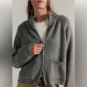 We The Free On It Zip Up Cardigan NWT